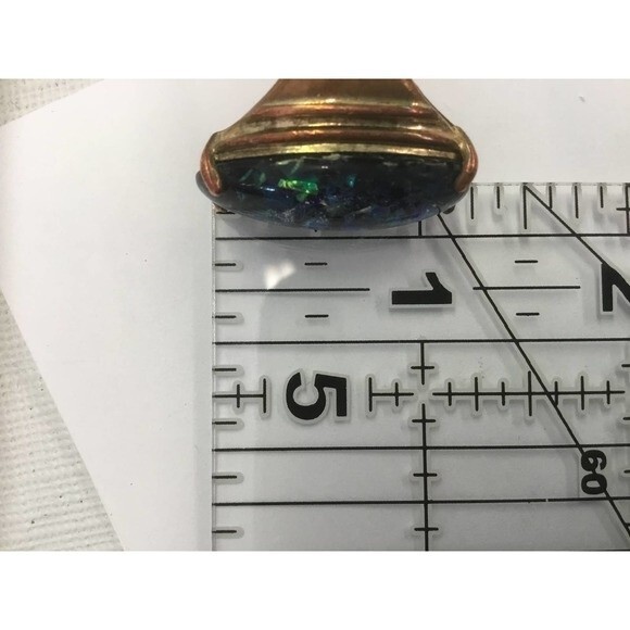 Green and Copper Colored Ring - Picture 5 of 6